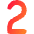 Number Two Icon from Core Gradient Set