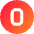 Number Zero Circle Icon from Core Gradient Set