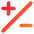 Plus Minus 1 Icon from Core Gradient Set