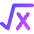Square Root X Icon from Core Gradient Set
