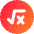 Square Root X Circle Icon from Core Gradient Set