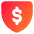 Money Shield Icon from Core Gradient Set