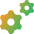 Cog Double Icon from Core Gradient Set