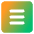 Hamburger Menu Square Icon from Core Gradient Set