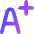 Bigger Text Plus Size Icon from Core Gradient Set