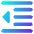 Decrease Indent Icon from Core Gradient Set