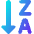 Descending Alphabetical Order Icon from Core Gradient Set