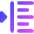 Indent Left Icon from Core Gradient Set