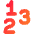 Number Icon from Core Gradient Set