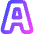 Text Outline Icon from Core Gradient Set