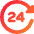 Clock 24 Hours Icon from Core Gradient Set