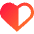 Half Heart Icon from Core Gradient Set