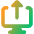 Upload Computer Icon from Core Gradient Set