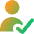 User Check Validate Icon from Core Gradient Set