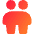 User Friendship Group Icon from Core Gradient Set