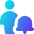 User Full Body Alert Bell Icon from Core Gradient Set