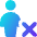 User Full Body Delete Cross Icon from Core Gradient Set