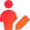 User Full Body Edit Pencil Icon from Core Gradient Set
