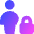 User Full Body Lock Privacy Icon from Core Gradient Set