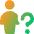 User Full Body Question Query Icon from Core Gradient Set