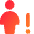 User Full Body Warning Icon from Core Gradient Set