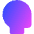User Head Side Icon from Core Gradient Set