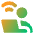User Work Laptop Wifi Icon from Core Gradient Set