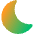 Angled Moon Icon from Core Gradient Set