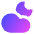 Moon Cloud Icon from Core Gradient Set