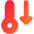 Thermometer Decrease Icon from Core Gradient Set