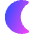 Waning Cresent Moon Icon from Core Gradient Set