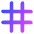 Sign Hashtag Straight Icon from Core Gradient Set