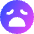 Smiley Devastated Icon from Core Gradient Set