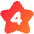 Hotel Four Star Icon from Core Gradient Set