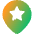 Map Location Star Pin Icon from Core Gradient Set