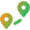 Pins Distance Icon from Core Gradient Set