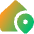 Location Home Icon from Core Gradient Set
