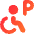Disability Parking Icon from Core Gradient Set