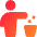 Garbage Throw Icon from Core Gradient Set