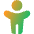 Man Arm Raises 2 Alternate Icon from Core Gradient Set