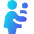 Signage Priority Infant Woman Icon from Core Gradient Set