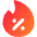 Discount Percent Fire Icon from Core Gradient Set