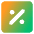 Discount Percent Square Icon from Core Gradient Set