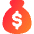 Bag Dollar Icon from Core Gradient Set