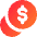 Dollar Coin 1 Icon from Core Gradient Set