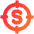 Target Dollar Icon from Core Gradient Set