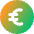 Euro Circle Icon from Core Gradient Set