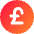 Pound Circle Icon from Core Gradient Set