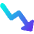 Graph Arrow Decrease Icon from Core Gradient Set