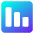 Graph Bar Decrease Square Icon from Core Gradient Set